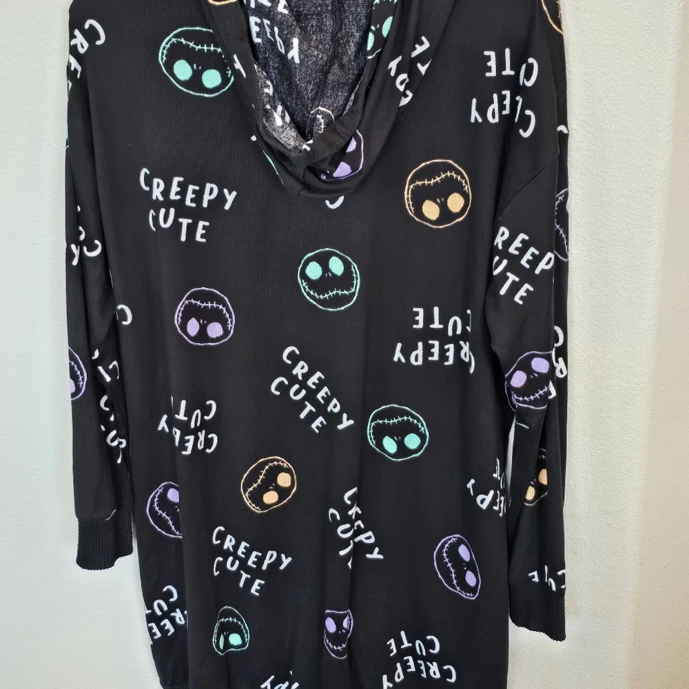 Disney the Nightmare Before Christmas  Hooded Sleepwear Nightgown  Kids M 8/10 - Picture 10 of 12